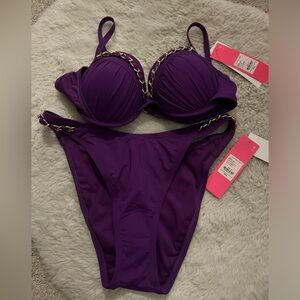 Lilly Pulitzer Purple Swimsuit Bikini Size 8